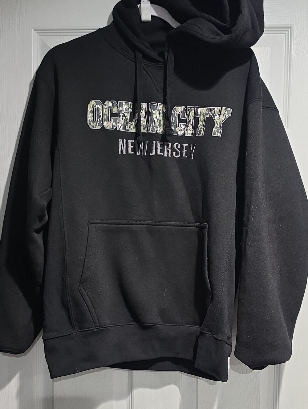 Ocean City New Jersey Black Heavy Duty Hoodie